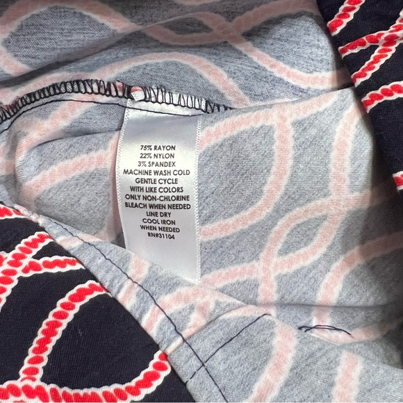 Crown & Ivy Nautical Rope Print Red And Navy Blue Skort. - Picture 11 of 11